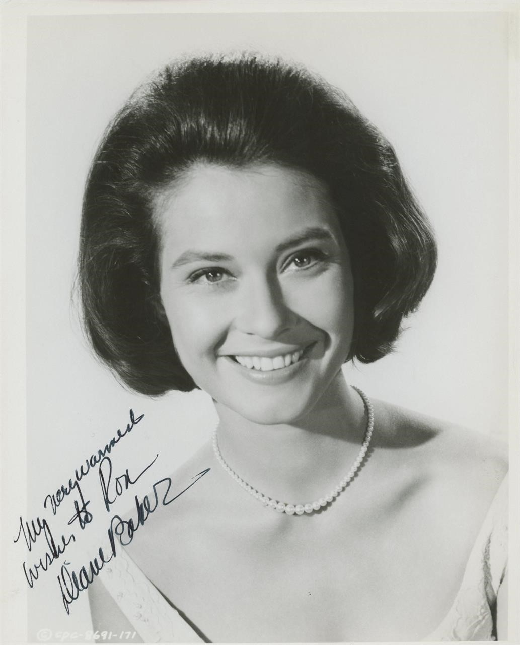 Diane Baker signed "Straight-Jacket" movie photo