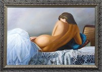 D. T. Richards Original Nude, Canvas, 24 x 36"