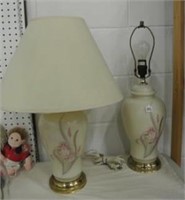 Pair of Ginger Jar Shaped Ceramic Table Lamps