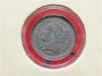 1866 3 cent III nickel US coin.