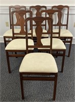 (6) Queen Anne Folding chairs, 1 and 6x the bid