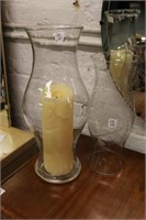 2 Hurricane Lamps w/ candle