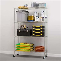 4-Tier Steel Shelf, 75Hx18Wx48D, 2400lb