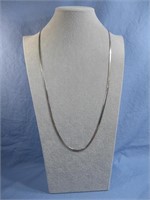 Sterling Silver 30" Herringbone Necklace Hallmark