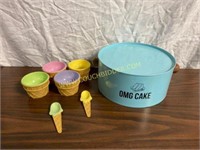 OMG Cake Cover and Ice Cream Bowls & Spoons