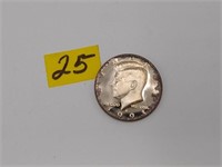 1991 S Kenneday 1/2 silver dollar coin