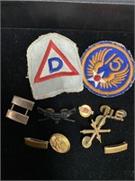 LOT OF MISC MILITARY PINS & PATCHES