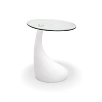 TearDrop Side Table White Color with 18 in.