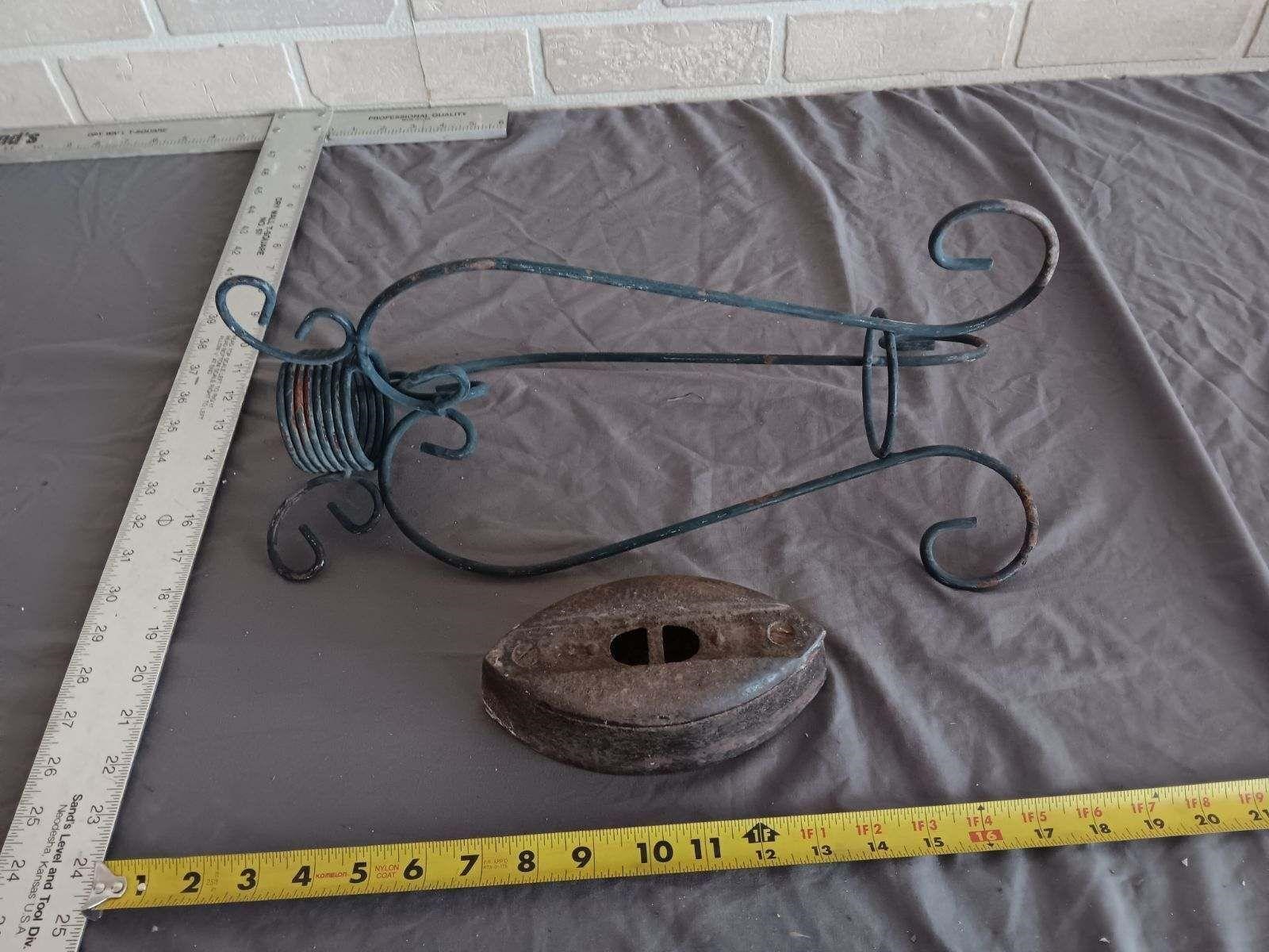 Antique iron, outdoor wire candle holder