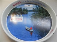 Vintage Hamm's Beer Tray (approx. 13" in dia.)