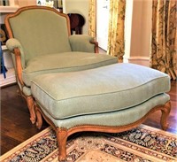 Century Furniture Light Blue Arm Chair