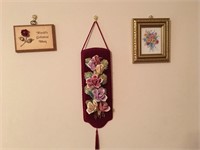 LOT of 3 Flower Hanging Wall Decorations