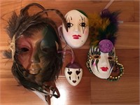 LOT of 4 Porcelain Masks