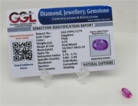 4.32 ct Natural Sapphire Gemstone