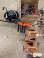 Tools, Buffer, Jack, Chainsaw.