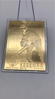 Jerry Koosman 22kt Gold Baseball Card Danbury