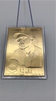 Edd Roush 22kt Gold Baseball Card Danbury Mint