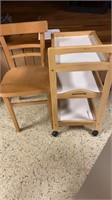serving cart and chair