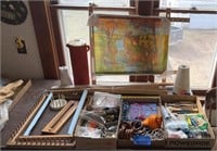 Looms, tapestry frames, rug needles and more