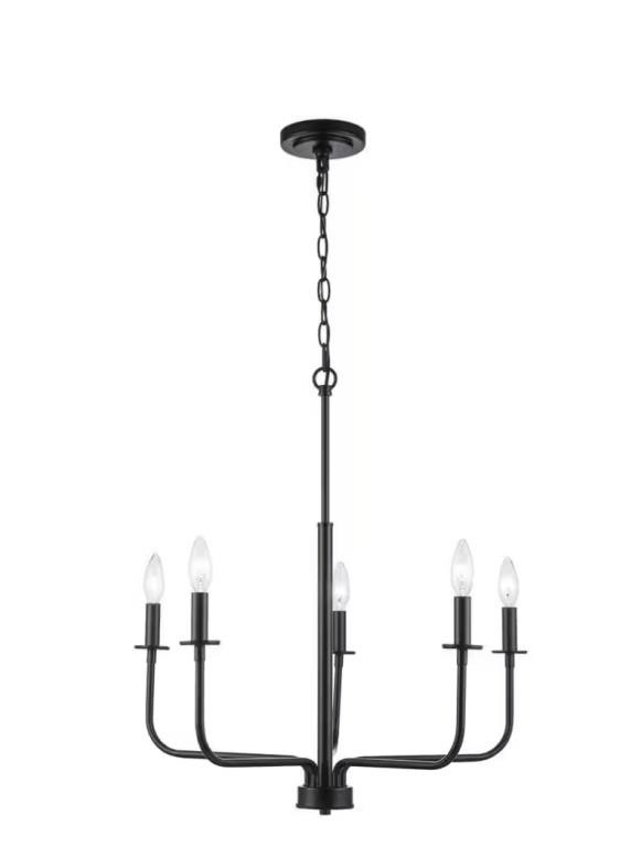 Tennyson 5-Light Black Candle