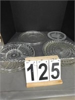 3 Clear Platters~1 Plate