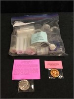 25 Assorted Tubes and Coin Holders, United States
