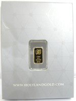 .999 GOLD 1g BAR - THE HOLY LAND MINT