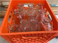 Crate of 11 Assorted Dairy Bottles
