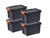 20 Qt. Heavy Duty Plastic Storage Box(4-Pack)
