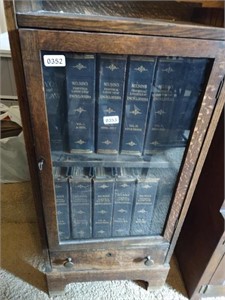 Antique 1905 Nelson Encyclopedia Cabinet w/Key