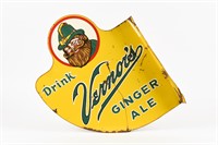 DRINK VERNOR'S GINGER ALE PAINTED METAL FLANGE