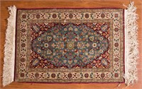 Very fine silk Hereke rug, approx. 2 x 2.10