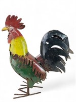 Handmade Rustic Metal Rooster Outdoor Garden