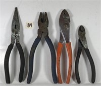 4 Pieces Pliers and Side Cutters