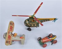 3-JAPANESE TIN WINDUP TOYS, VINTAGE