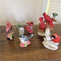 Ceranic Parrot Japan, Asst Bird Figurines