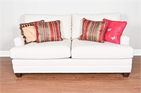 Basset Furniture Linen Upholstered Sofa