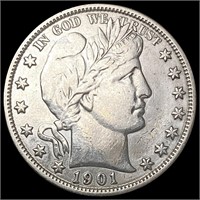 1901 Barber Half Dollar CLOSELY UNCIRCULATED