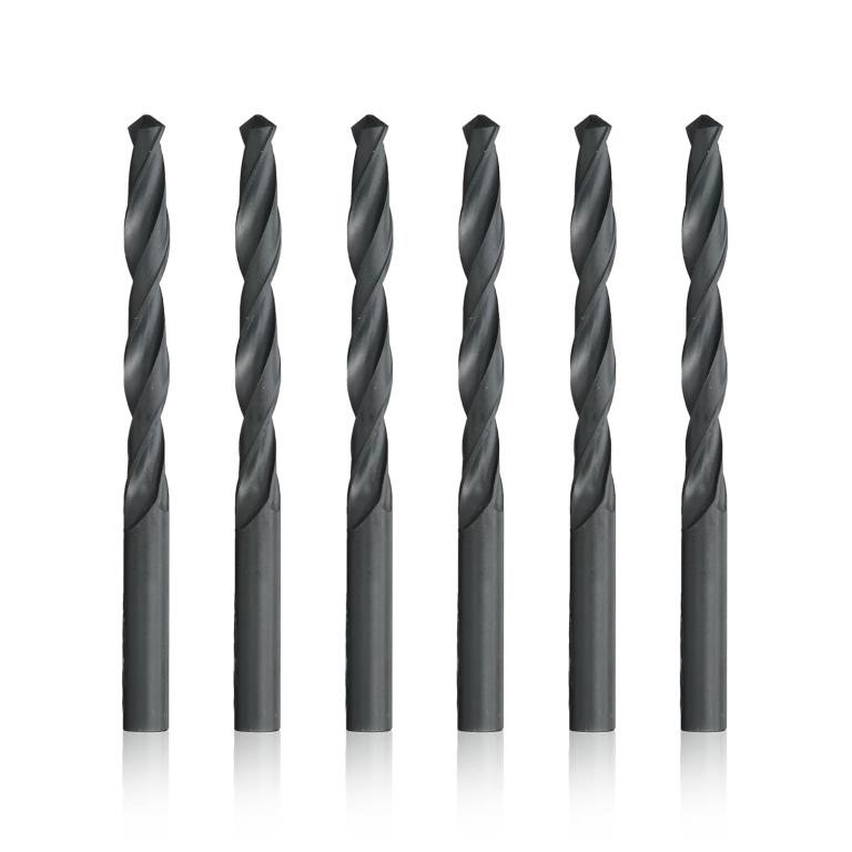 (Pack of 6)  Drill America P HSS Black Oxide Drill