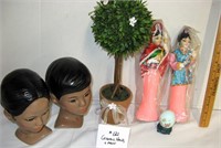 Ceramic Heads, Asian Dolls