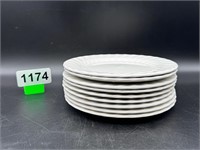 Ironstone 6" plates - stack of 9