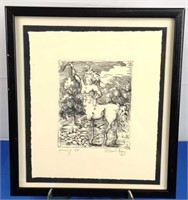 "The Centaur" Etching by  Richard Aaron