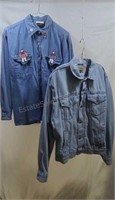 Women's denim jackets. Size M.