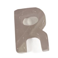 Natural Rose Quartz Letter R