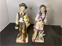 2 Piece Vintage Ceramic Couple