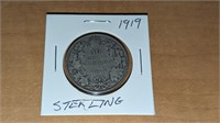 1919 Canada 50 Cent Silver Coin