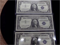 3-1957 silver certificate star note in sequence