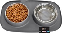 Cat and Dog Bowls Silicone Feeding Mat Set