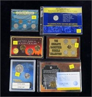 Lot, assorted coin sets with some silver