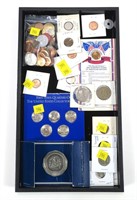 Lot, coins and tokens